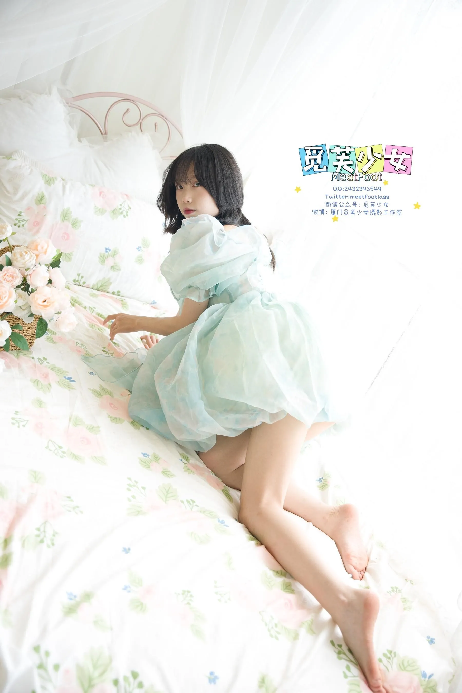 觅芙少女 NO.033 小婉-一袭蓝色纱裙构筑今晚浪漫的梦境-PIC [249P]插图9
